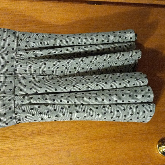 Womens Elle dress sleeveless black Polkadot fit & flair Sz 16 poly rayon spandex - Picture 7 of 9